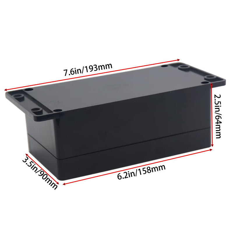 YETLEBOX Watertight Junction Box, IP67 Waterproof Project Box Durable ABS Plastic Electronic Enclosure Case for DIY Electrical Project with Wall Fixed Ear 6.22" x 3.54" x 2.52"(158 x 90 x 64 mm) 6.22" x 3.54" x 2.52"