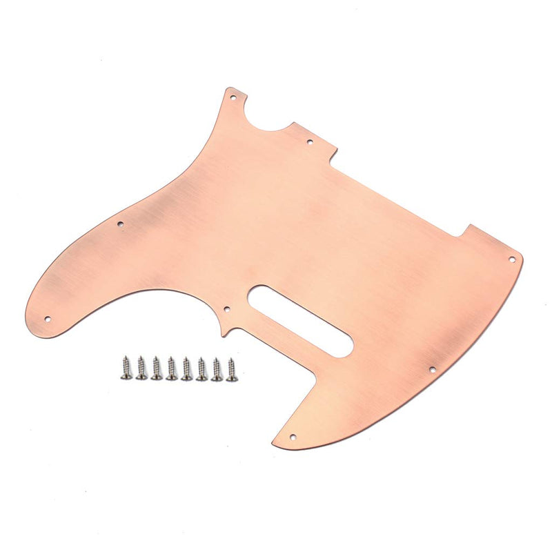 Alnicov Guitar Pickguard,8 Hole Tele Metal Guitar Pickguard Aluminum Scrach Plate for USA/Mexican Fender Telecaster Tele TL Style Guitar Bronze