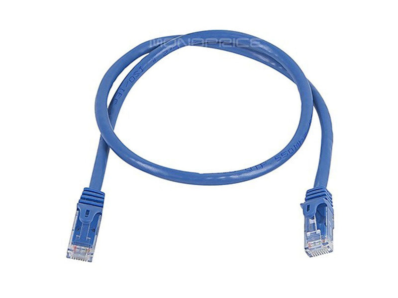 [AUSTRALIA] - Monoprice Flexboot Cat6 Ethernet Patch Cable - Network Internet Cord - RJ45, Stranded, 550Mhz, UTP, Pure Bare Copper Wire, 24AWG, 2ft, Blue 