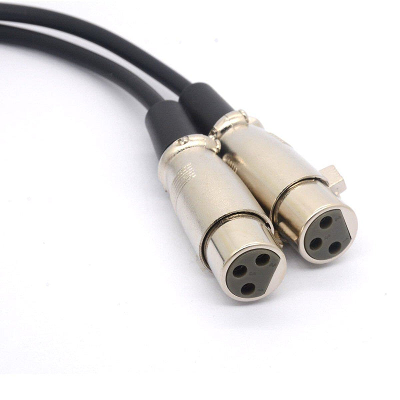 XLR Cable Y Splitter Adapter XLR Male To Dual XLR Female Y Extension Cords for Microphone Audio 50CM (1 Male To 2 Female)