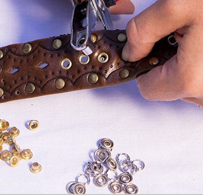 Hole Punch Plier,3pcs Card Leather Belt Hole Punch Eyelet Plier Snap Button Setter Tool Kit