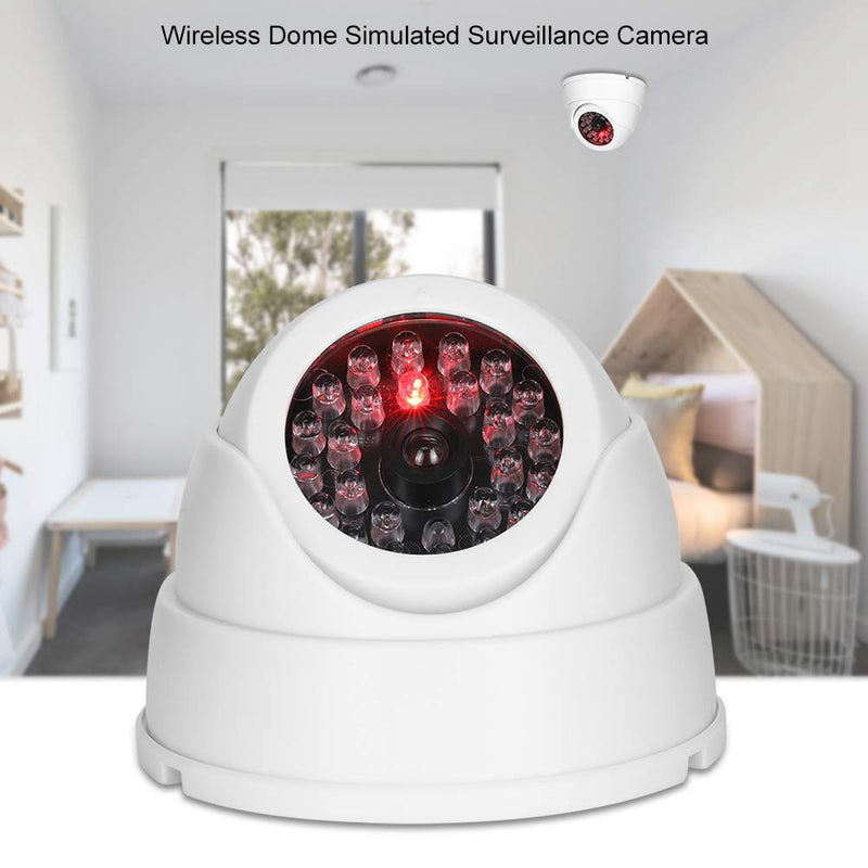 Wireless Dome Surveillance Dummy Camera Simulated Camera Indoor / Outdoor Security Camera with 30pcs IR LEDs Flashing Security