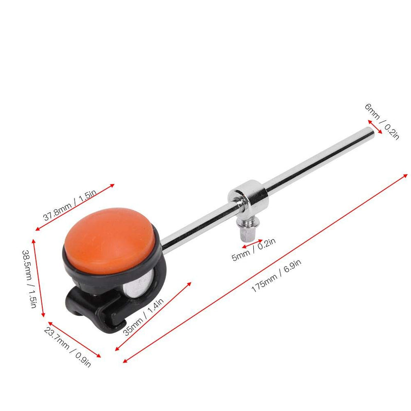 Beater Hammer Drum Bass Drum Beater Kick Drum Foot Pedal Beater Stainless Steel Shaft Silicone Head Accessory