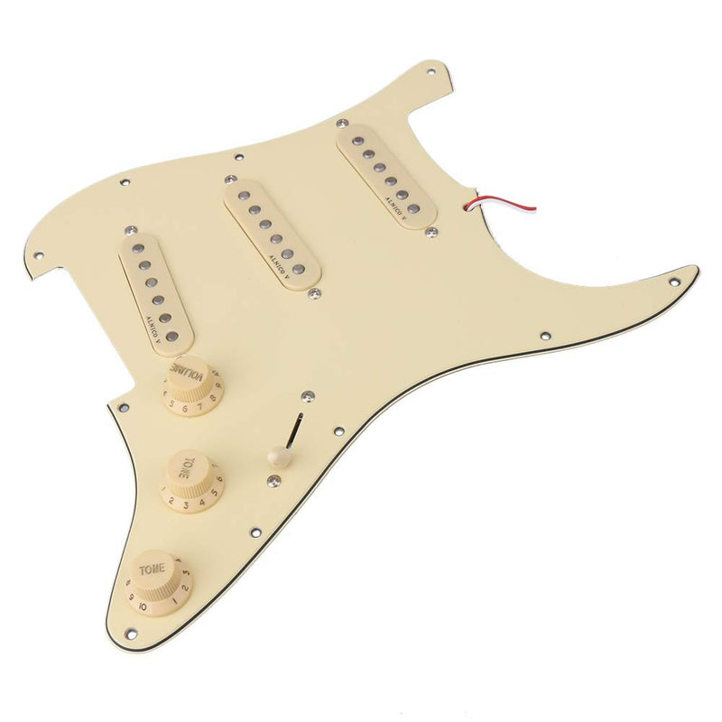 lovermusic lovermusic 3-ply SSS PVC Pickguard with 3 ALNICO V Single Coil Pickups 5-Way Switch
