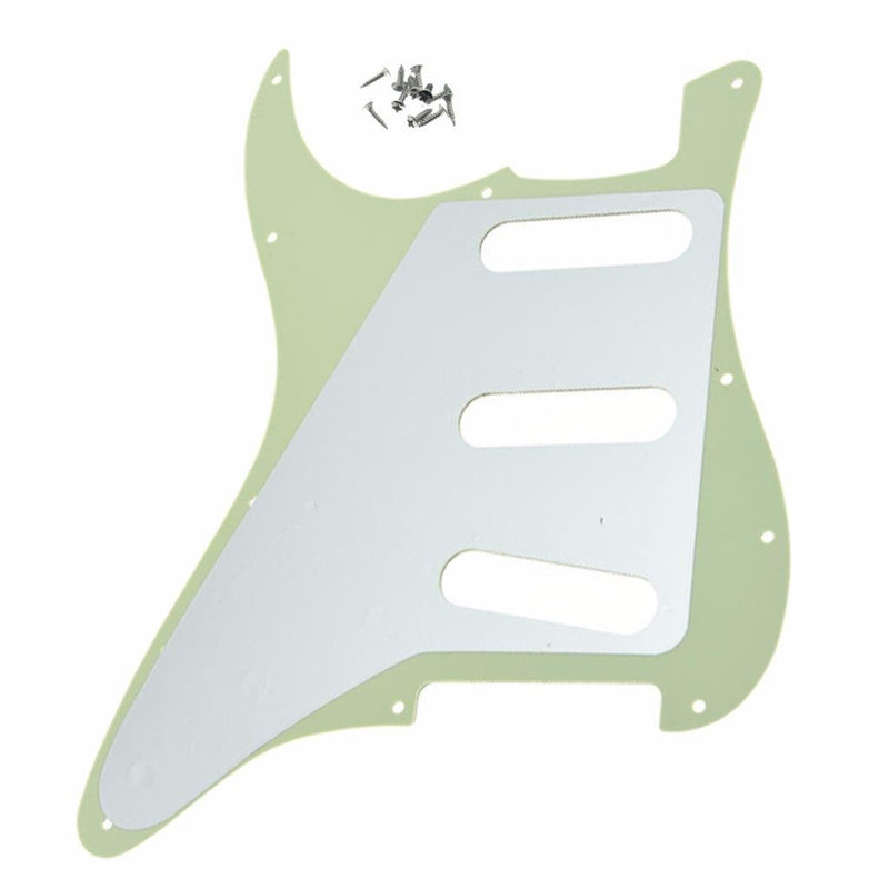 Dopro Mint Green 11 Hole Strat Style Guitar Pickguard Bridge Reversed for Fender Jimi Hendrix Stratocaster