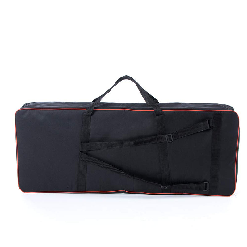 61 Key Keyboard Case Gig Bag Padded, Portable Electric Keyboard Piano 600D Oxford Cloth with 10mm Cotton Case Gig Bag 40"x16"x6" GJB54 (black+red)