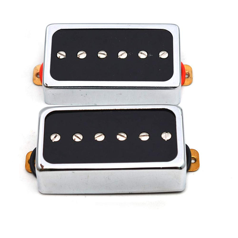 SAPHUE Electric Guitar Pickups Bridge and Neck Set for Les Paul P90 Style Humbucker Size Electric Guitar