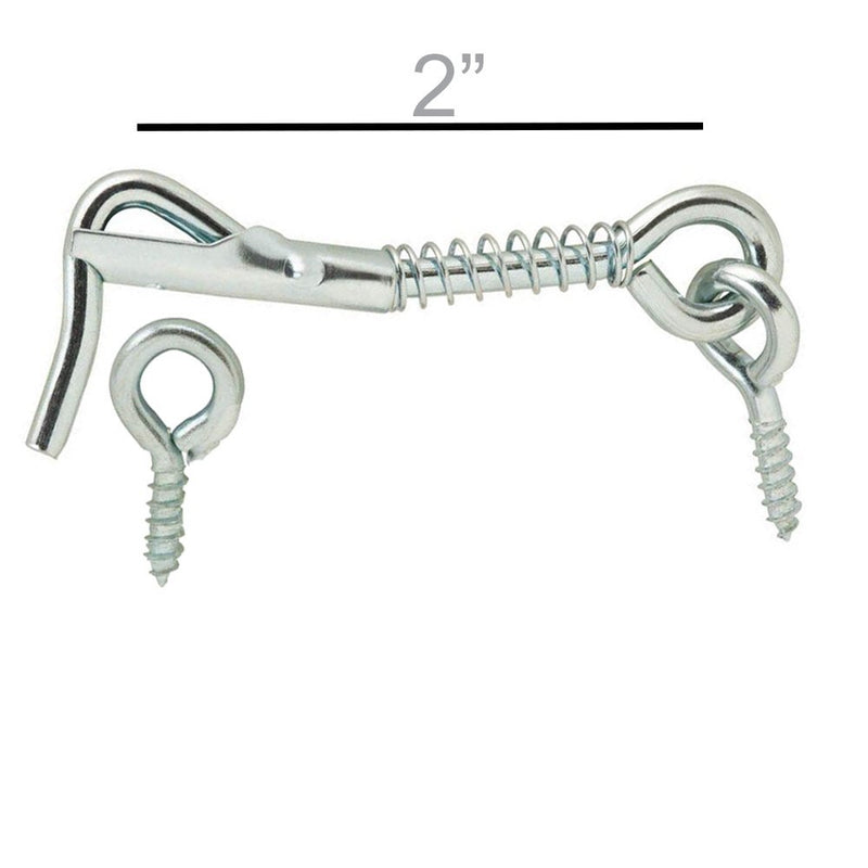 Safety Hook and Eye Latch, Zinc, 2 Inch 5 Pack [1860-5] Aldaba con Gancho con Cerrojo Para Puerta Ventana