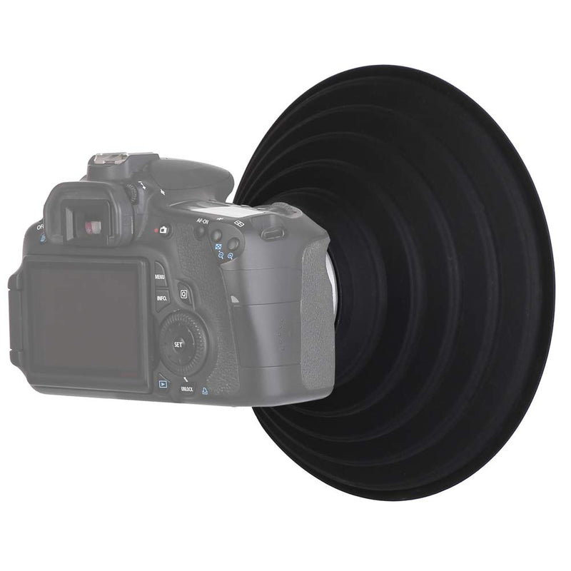 Easy Hood Lens Hood for Nikon Canon Pentax Sony 70-90mm Camera Lens, Ultimate Anti-Glass Anti-Reflective Silicone Collapsible Len Hood Take Reflection-Free Photos Video (70mm) 70mm