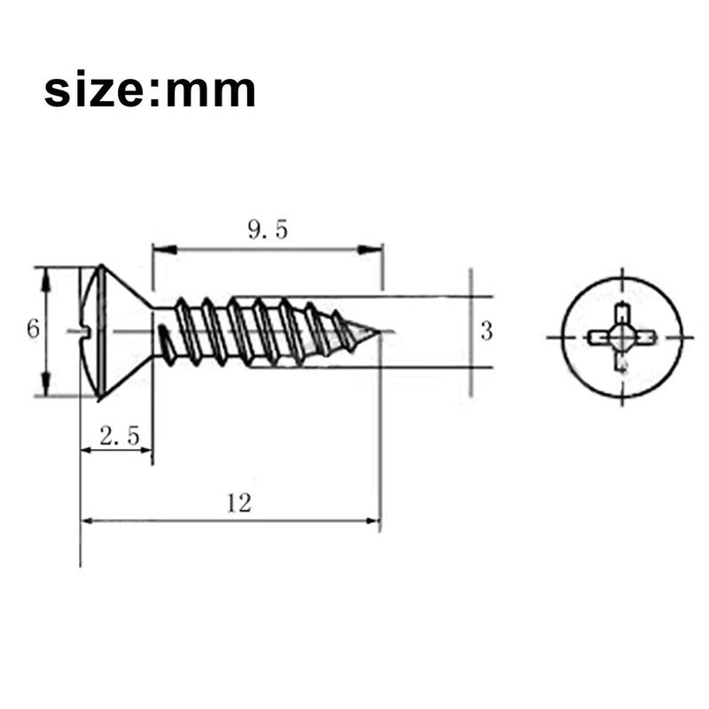 [AUSTRALIA] - MAXCHEER 100Pack Guitar & Bass Pickguard Screws for Strat & Tele (Black 100 Pack) Black 100 Pack 