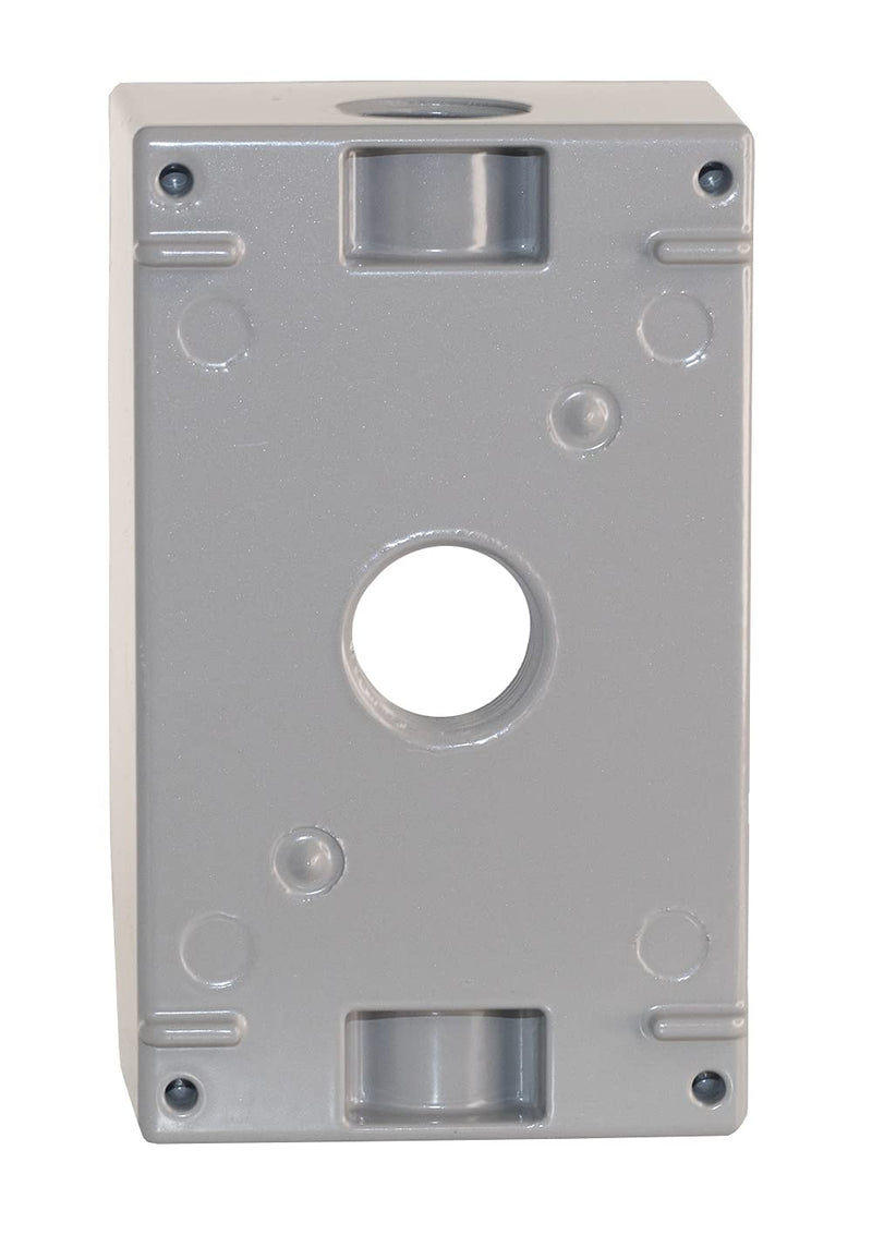 Sigma Engineered Solutions, Gray Sigma Electric 14250 1/2-Inch 3 Hole 1-Gang Box