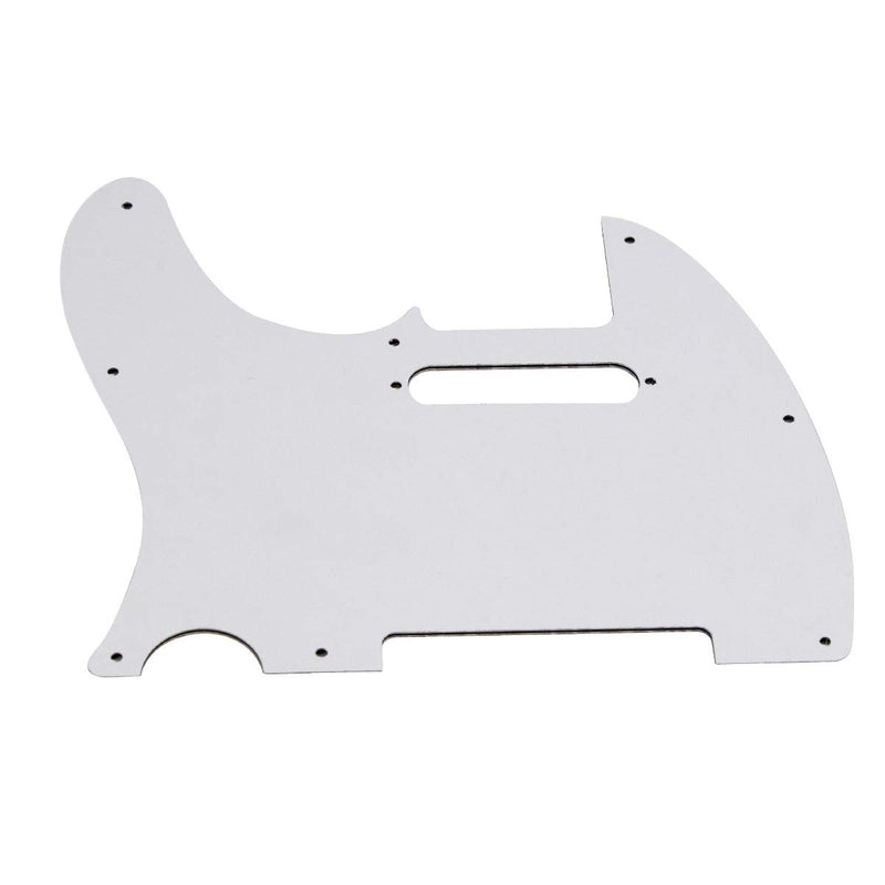 FLEOR 3Ply 8 Holes Tele Guitar Pickguard Wood Grain Surface UA Printing for Modern Style Fender Standard Telecaster Guitar, Mounting Screws 3Ply Wood Grain