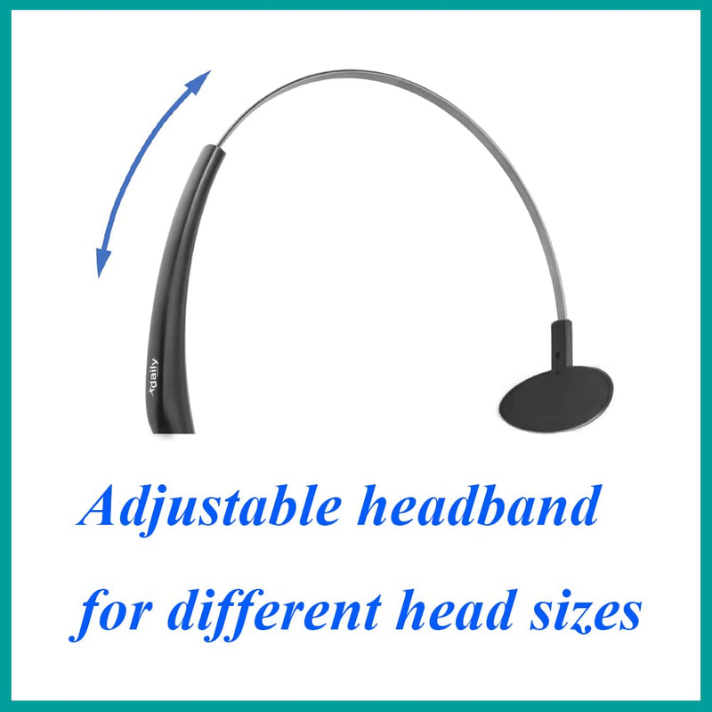 Phone Headset Compatible with Grandstream Yealink Snom Panasonic Phones Microphone Noise Cancelling RJ9 &3.5 mm Adapter Cable