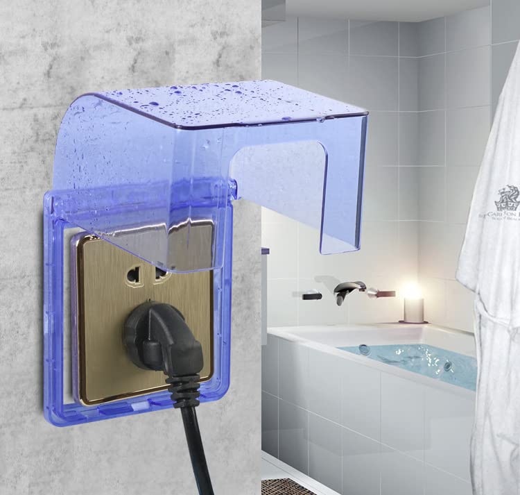 Jutagoss 86 Type Weatherproof in Use Outlet Cover 98x110x43mm Plug Receptacle Protector for Retrofit Siding Construction Blue 2Pcs