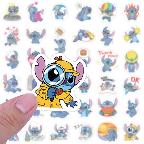 50pcs Cartoon Lilo & Stitch Laptop Vinyl Stickers car sticker For Snowboard Motorcycle Bicycle Phone Computer DIY Keyboard Car Window Bumper Wall Luggage Decal Graffiti Patches (Cartoon Lilo & Stitch)