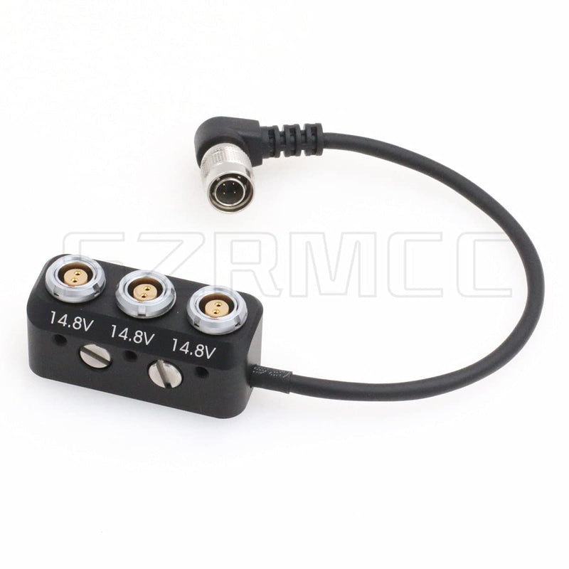 SZRMCC Hirose 4 Pin Male to 3X 2Pin Female Camera Power Splitter 1 to 3 Box for Sony F5 F55 ARRI Amira Camera