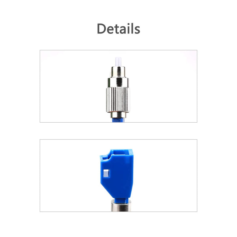 1KM Aluminium Alloy Visual Fault Locator Fiber Tester Detector Meter Universal Connector with FC Male to LC Female Adapter for CATV Telecommunications