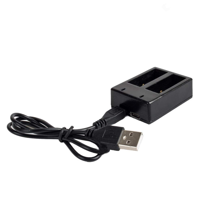 Dual Battery Charger for GoPro Hero 5/6 Come with USB Cable for Rapid 2 Channel Charging