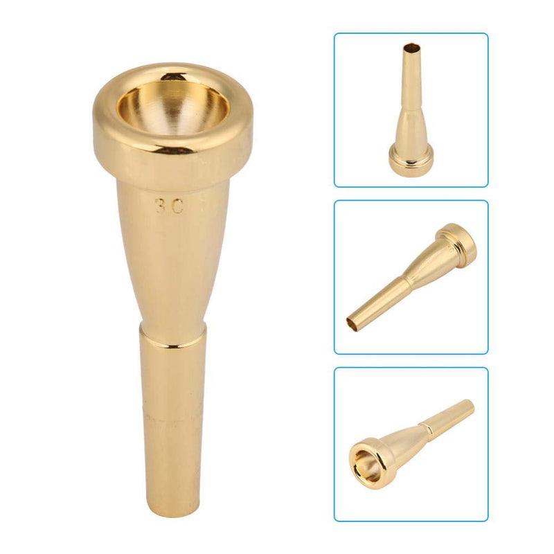 Trumpet Mouthpiece, Copper Trumpet Mouthpiecefor 3C Size Musical Instrument (Gold) Gold