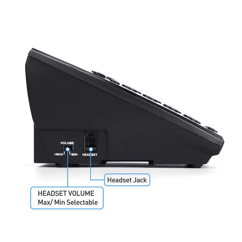 Call Center Telephone with Headset, MCHEETA Phone with Noise Cancellation Headset and Dialpad Black-2