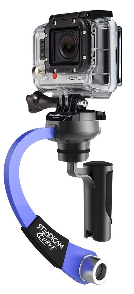 Steadicam Curve-BK Handheld Video Stabilizer and Grip for GoPro Hero Cameras 3, 4 Black & Hero 5 (Blue) Blue
