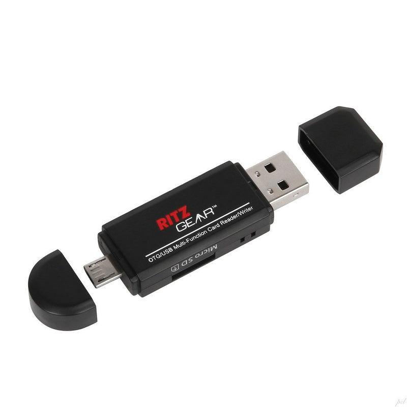 Ritz Gear OTG USB/Micro USB Multi-Function SD/Micro SD Card Reader/Writer for PC, Tablet and Smartphones (3-Pack)