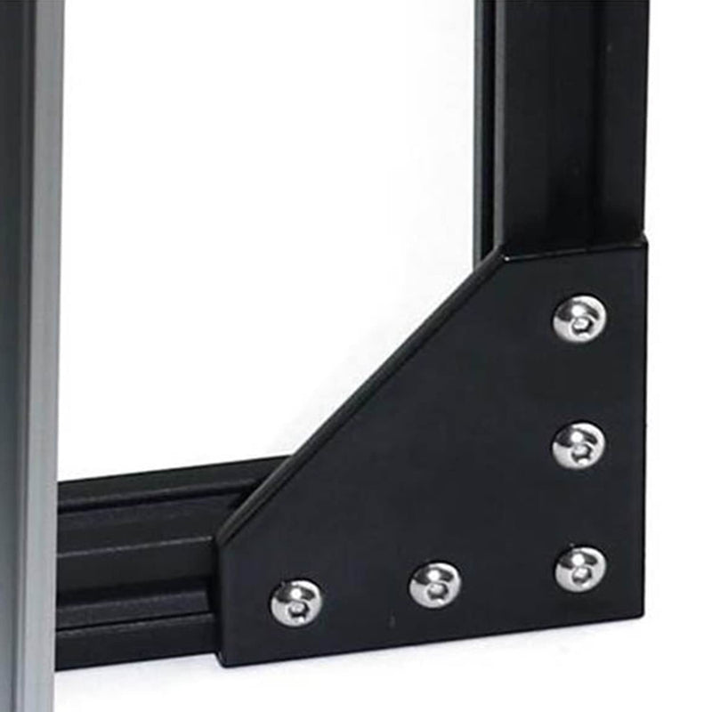 MroMax 5 Pcs Aluminum Alloy Outside Joining Plate 2.36" x 2.36" x 0.16" (L x W x T) with 5Hole Joint Bracket Black