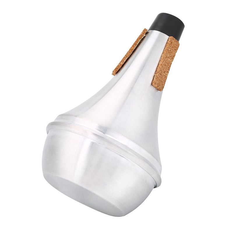Trumpet Mute, Cork Strips Aluminum Alloy Practice Trumpet Cornet Mute Silencer Instrument Accessory