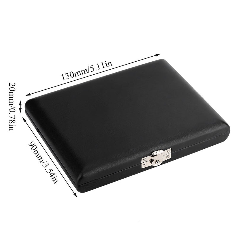 Bnineteenteam Saxophone/Clarinet Reed Case with PU Leather Cover and Slots for 6 Reeds (Black)