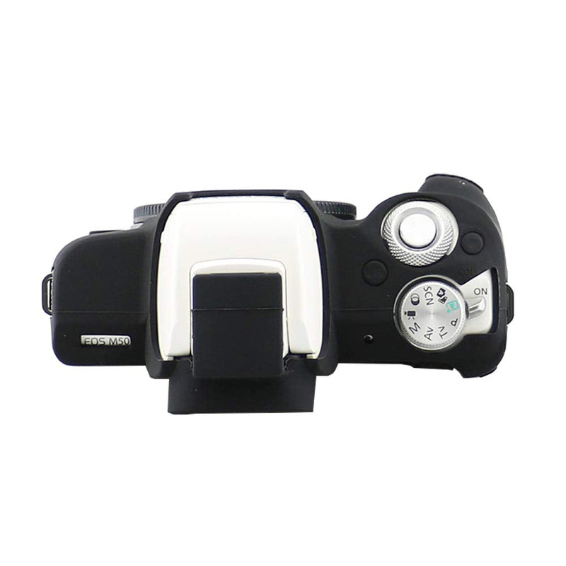 Easy Hood Case for Canon EOS M50 and M50 II Digital Camera, Anti-Scratch Soft Silicone Housing Protective Cover Protector Skin (Black) Black