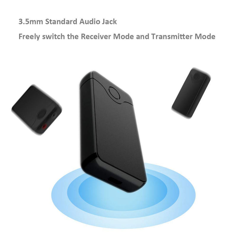 Songway 4.2 Bluetooth Transmitter and Receiver, Bluetooth AUX Adapter 33ft Coverage, 3.5mm Wireless Audio Adapter for Home Stereo Headphones, Loudspeaker, TV, PC, MP3