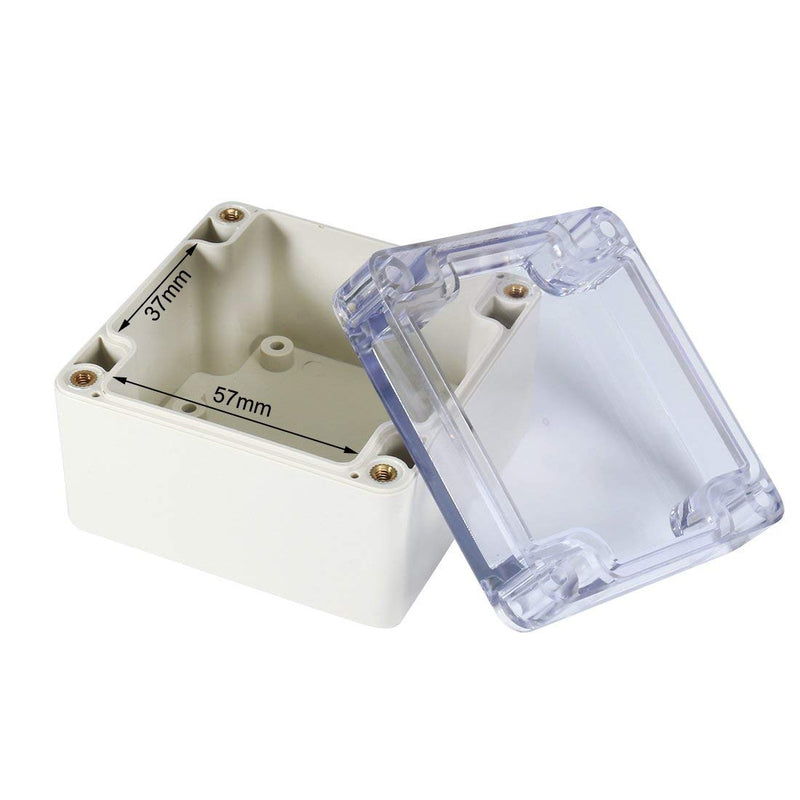 [AUSTRALIA] - Awclub ABS Plastic Junction Box, Dustproof Waterproof IP65 Electrical Box - Universal Project Enclosure Grey, with PC Transparent/Clear Cover 3.3"x3.2"x2.2"(83mm x 81mm x 56mm) 3.3"x3.2"x2.2" 