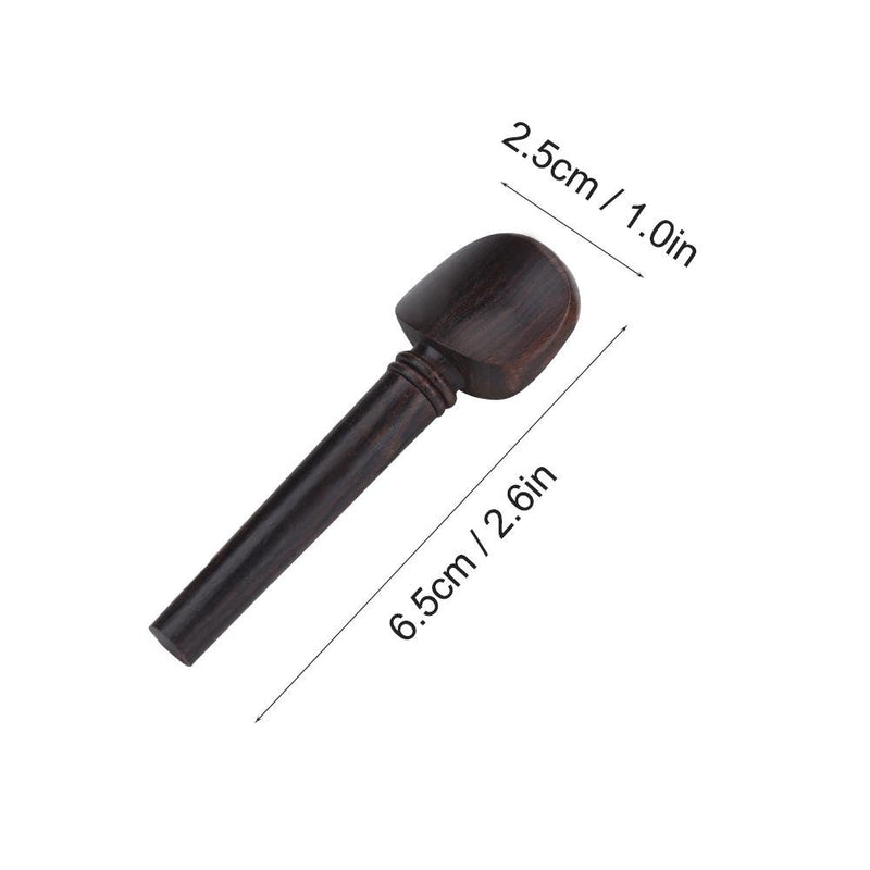 4Pcs Violin Tuning Pegs Ebony Wood Tuning Pegs with Endpin for 4/4 Violins Instruments Replacement