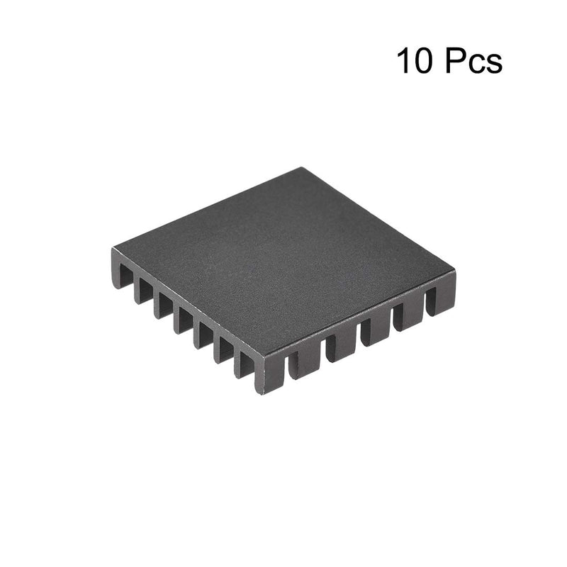 uxcell Electronic Radiators Heatsink for MOS GPU IC Chip Black 25 x 25 x 5 mm 10pcs 25x25x5mm