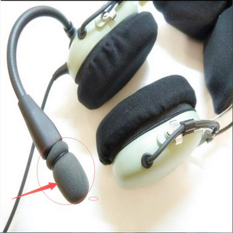 [AUSTRALIA] - LINHUIPAD CH-1036 Replacement Foam Microphone Windscreen Mic Windshield(Microphone Cover)(10-Pack) for David Clark Aviation Headset with M-7 Microphone 