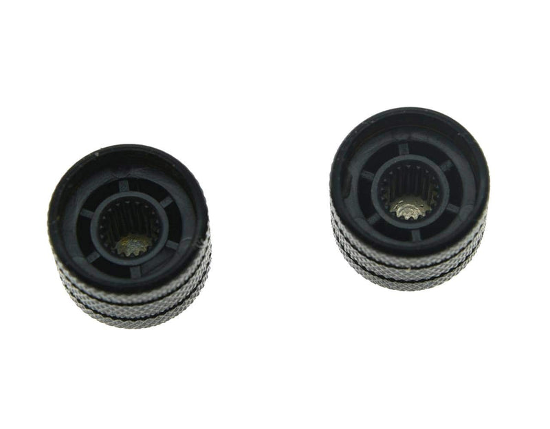 KAISH 2pcs Black Push on Fit Abalone Top Guitar Dome Knobs or Bass Knob for Tele Telecaster