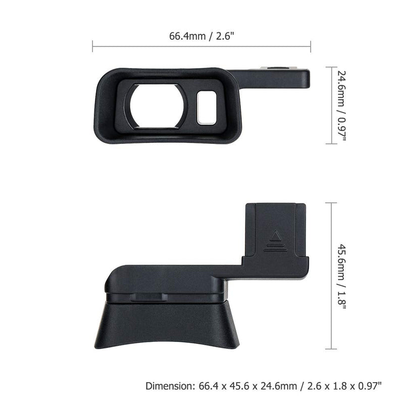 Soft Silicon Camera Viewfinder Eyecup Eyepiece Eyeshade for Fujifilm Fuji X100V Eye Cup Protector (Hot Shoe Mount Installation) / Fits X100V Only for X100V