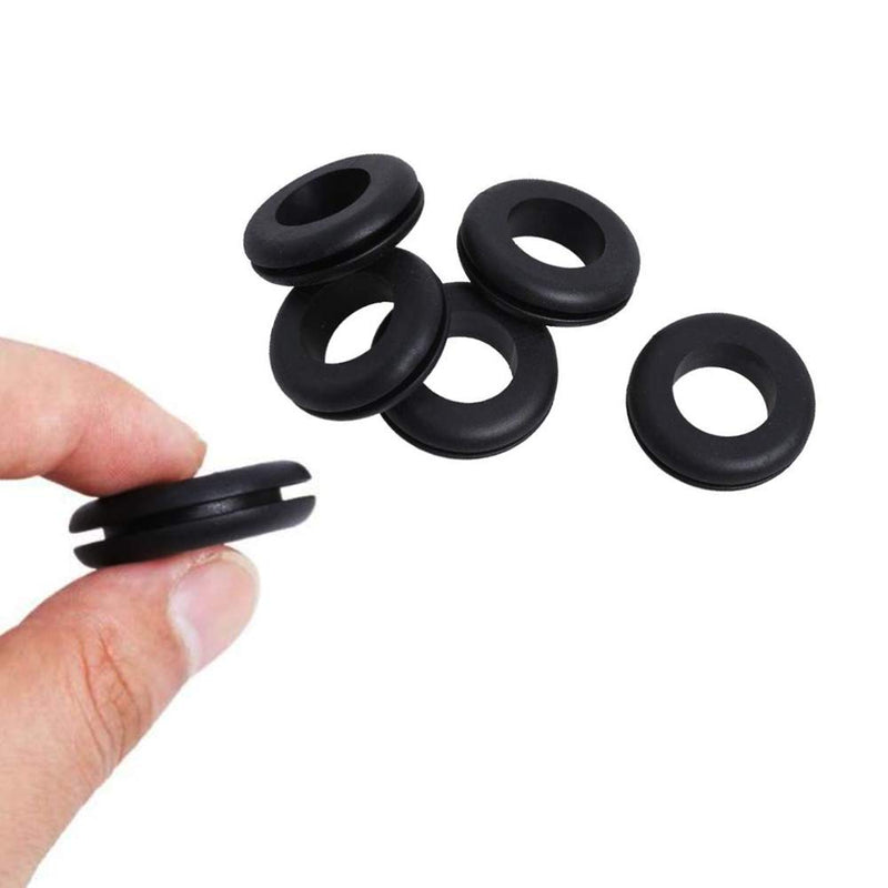 Wolfride 180Pcs Rubber Grommet Assortment Kit Rubber Hole Grommet O Ring Washer Set Rubber Wire Grommets| 1/4", 5/16", 3/8", 7/16", 1/2", 5/8", 7/8", 1"