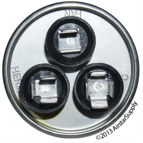 Genteq c3455r GE Round Capacitor 45 5 uf MFD, 97F9895, Z97F995, 97F9895BZ3, 27L880, 370V