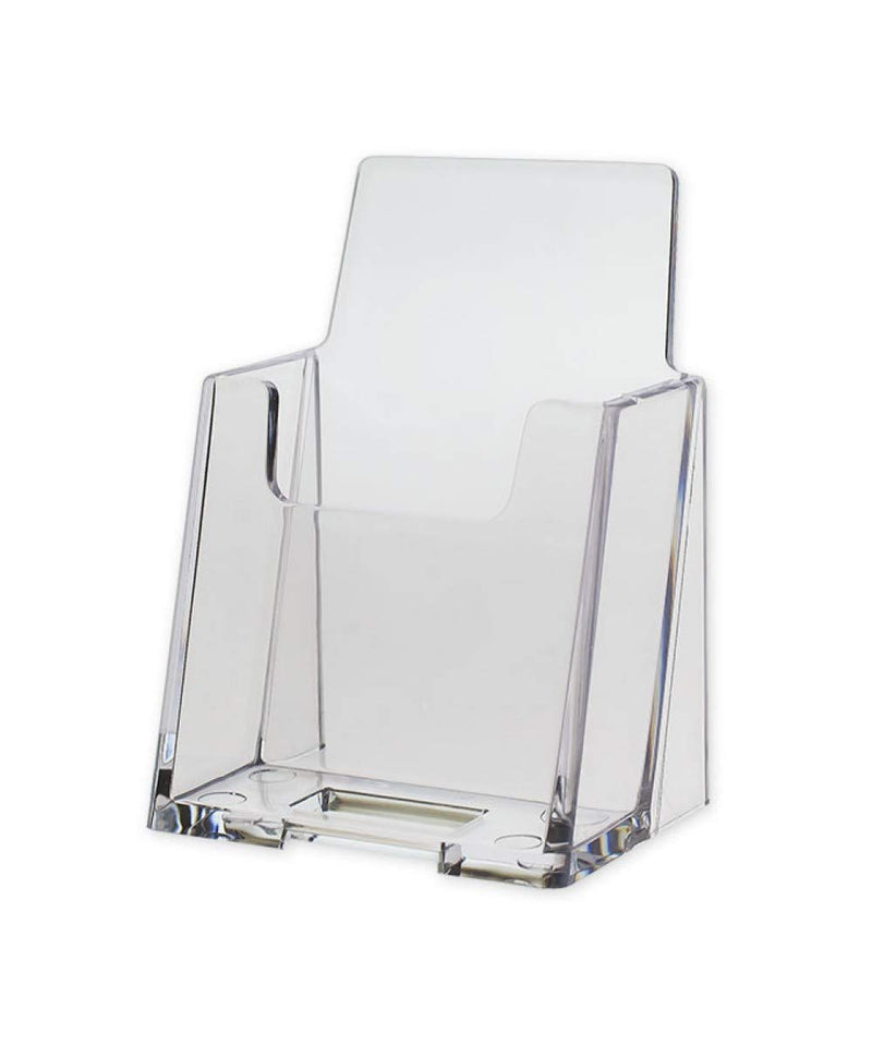 SOURCEONE.ORG Premium Vertical Clear Business Card Holder, Slant Back 1 Pack