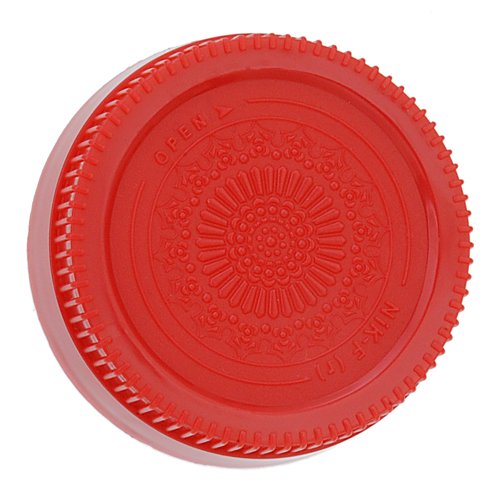 Fotodiox Designer (Red) Rear Lens Cap Compatible with Nikon F-Mount Lenses (Non-AI, AI, AIS, AF, AFD, AFS, G, DX, FX) Red