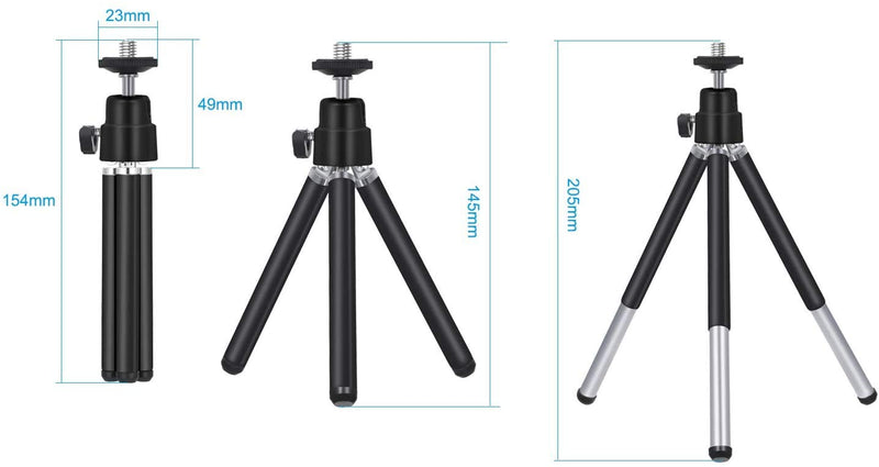 Webcam Tripod,Mini Webcam Tripod Mount,Lightweight Adjustable Mini Tripod Stand for Conference Room Desktop