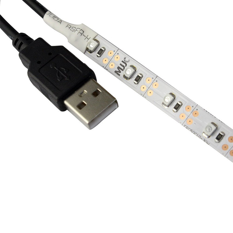 [AUSTRALIA] - USB LED Strip Light White 5V 5M 300 SMD 3528 with 3M Tape for TV PC Computer Case Back Lighting,Under Counter Light (Non-Waterproof, Cool White 6000-6500K,Pack of 5M) 5M,3528,Non-waterproof 