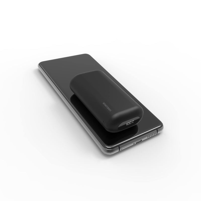 Small Portable Charger with Built-in USB-C Cable,10000mAh 18W PD Fast Charging Power Bank.Ultra-Compact LED Display Battery Pack Compatible with Samsung Galaxy S23,S22,S21,Note20/10/9,Moto,LG (Black) Black