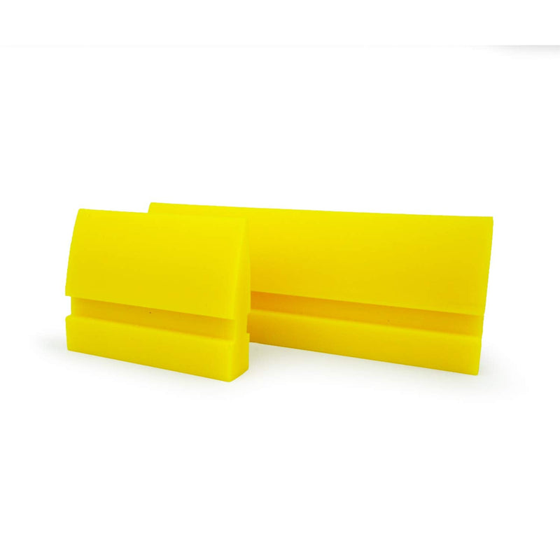 ECOmorning 2Piece DIY Mini Squeegee Silicone Squeegee Window Tint Squeegee for for Window Glass, Mirror, Shower - Yellow 2pcs