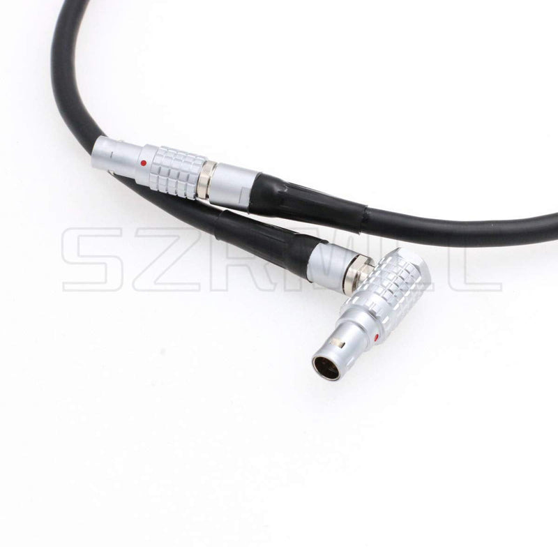 SZRMCC Ambient NanoLockit 5 Pin to Right Angle EXT 9 Pin Timecode Input Output Cable for RED Komodo 6K Digital Cinema Camera Elbow 9pin-Straight 5pin