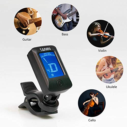 Guitar Tuner -Suitable for guitar, bass, violin, ukulele, digital electronic tuner acoustic and LCD display-high precision calibration tuner.