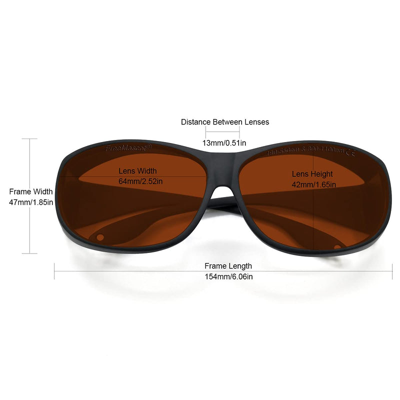 [AUSTRALIA] - FreeMascot OD 6+ 190nm-550nm / 800nm-1100nm Wavelength Professional Laser Safety Glasses Style 4 