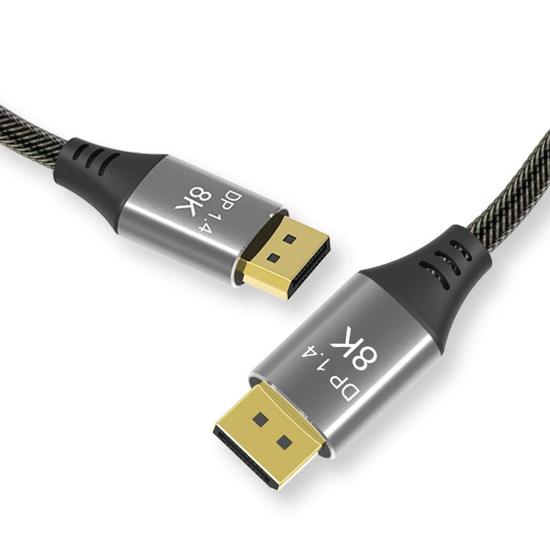 DisplayPort Cable 1.4，DisplayPort Cable 8K DP @60Hz 4K@144Hz Ultra High Speed DisplayPort to DisplayPort Cable 1.6ft（1.3 feet Long, no Joints at Both Ends）