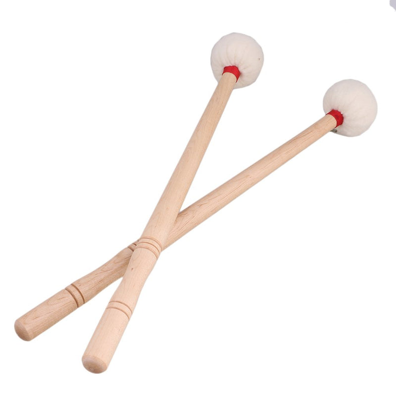 12 Inch Timpani Mallet Timpani Stick Multi-Purpose Felt Mallet Soft Felt Head Wood Handle Pack of 2